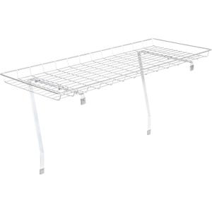Household Essentials Rear Display Over-The-Washer Storage Shelf to Organize and Store Laundry Room Supplies, Silver, 10 Inches X 26.5 Inches X 5 Inches