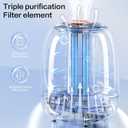 Humidifiers for Bedroom, 3L Tank for 30H 20dB Quiet Mist Time, Dual Nozzles, LED Lights, Smart Timer (2/4/8 Hours), Auto Shut-Off, Perfect for Baby and Large Rooms (White)