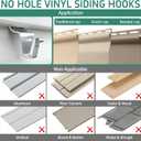 2 x Vinyl Siding Clips Hooks (20 Pack), Heavy Duty No-Drill No Hole Damage-Free Siding Hangers for Outdoor Wall Lights Wreaths Garland Hanging, Front Porch Patio Decor