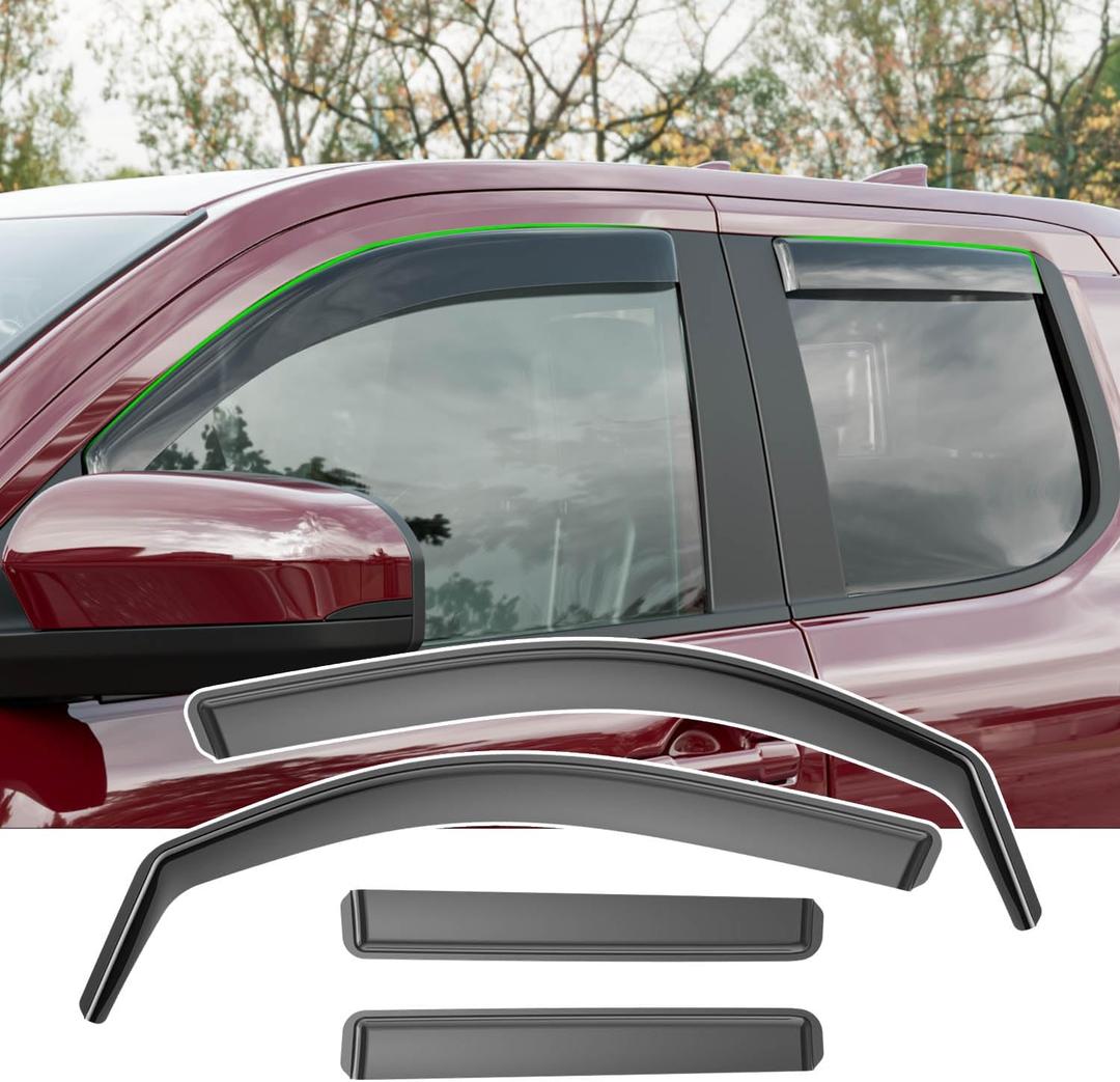 Side Window Visor Deflector Compatible with 2024-2025 Toyota Tacoma Visor Trim Cover Replacement for 2024 2025 Toyota Tacoma Accessories(Compatible with 2024-2025 Tacoma)