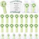 VIHOSE 24 Set Mini Portable Fan Bulk Wedding Party Favors for Guests Including Mini Portable Fan Thank You Cards and Organza Bags for Wedding Bridal Shower Bachelorette Party Souvenir Gifts(Green)