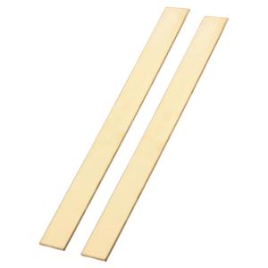 uxcell 2 Pcs H62 Brass Flat Bar Stock, 0.12"x0.75"x8" Square Metal Solid Brass Bars for Knife Making DIY Handicrafts Architectural Decoration Industry Thermal Conductivity