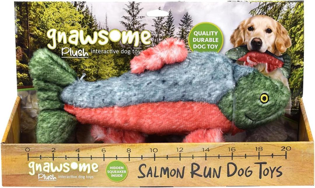 1pk Assorted Plush Durable Salmon Toy