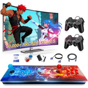 [30000 Games in 1] Arcade Console Pandora Box - with Two Extra Handles, 4K HDMI Output Plug & Play Video Game 256GB Memory Card Retro Gaming Console Double Joystick Favorites List