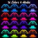 Night Light,3D Table Lmap Gifts for Girls,Fans,Music Lover with Remote 16 RGB Color Changing,Birthday Christmas Gift for Sisters Girlfriend Mom Teacher (Heart Hands)