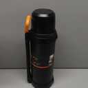 88oz Large Coffee Thermo for Travel, 2500ml Insulated Stainless Steel Water Bottle with Cup and Handle, Water Jug for 24hr Hot and Cold drinks, Vacuum Flask for Camping, Fishing & Working, Black