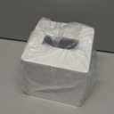 White Tissue Box Cover - Modern Tissue Holder, Lacquer High Gloss Finish & Rounded Edges - Cube Square Box. Bathroom, Desks, Kitchen Countertop, Dressers - Wont Move When You Pull a Tissue!