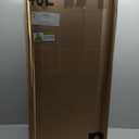 Mind Reader 40L Slim Laundry Hamper, Clothes Basket, Lid, Wicker Design, Plastic, 18"L x 10.4"W x 23.5"H, Set of 2, Brown