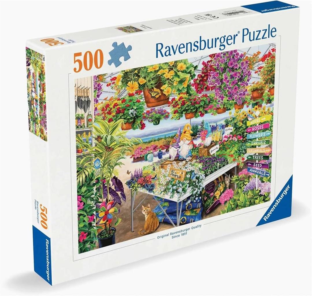 Ravensburger Glorious Garden Center 500 Piece Jigsaw Puzzle | Great Gift for Puzzlers | Premium German Craftsmanship | FSC Certified Sustainable Wood
