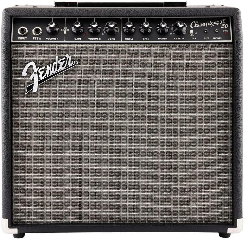 Fender Champion II 50 Guitar Amp, 50 Watts, Features 12 Built-In Effects Models