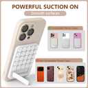 2 x Suction Phone Mount for Case, 2 in 1 Silicone Octo Cup Buddy Sticky Grip Holder for iPhone, Hands-Free Selfie/Video for TikTok Influencers, Women Gift Black