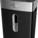 BONSEN Paper Shredder for Home Office, 4 Gallons Bin, 10-Sheet Cross-Cut Shredder, P-4 High Security Level, Quiet Credit Card Shredder with Jam Proof System (S3201) (No Handle-Black)