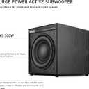 10" Powered Home Subwoofer, 300W RMS, High-Fidelity Bass, MDF Enclosure with Heat Sink