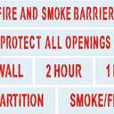 Sliner 7 Stencil Set Fire Wall Marking Stencils 4 Inch Letters Fire and Smoke Barrier 1 Hour 2 Hour Smoke Partition Smoke/fire Wall Protect All Openings
