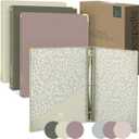 3 Ring Binder 1-Inch Rings  3-Pack of Cute Binders with Pockets, Gold-Foil & Metal Corners  1 Inch Binders 3 Ring Cute for School, Office & Work  1" Pastel Three-Ring Binder One Inch (Rose, Olive, Warm Sage)