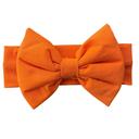 Baby Girl Headbands-Infant Toddler Cotton Handmade Hairbands with Big Bows Child Hair Accessories (Orange, 3-36 Month)