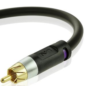 Mediabridge ULTRA Series Subwoofer Cable (15 Feet) - Dual Shielded with Gold Plated RCA to RCA Connectors - Black (15 ft)