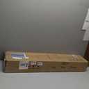 Kitstorack 2-Pack Narrow Console Table with Adjustable Height (25"-33") & 2 Power Outlets, Skinny Behind Couch Table, 79" Long x 5.9" Wide Sofa Side Table for Living Room, Rustic Brown