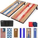GoSports Portable Cornhole Sets, 8 Styles Choose 4 x 2 ft or 3 x 2 ft - Boards Include 8 Bean Bags, Travel Case, and Game Rules