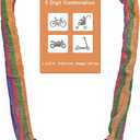 NDakter Bike Lock, 5 Digit Combination Heavy Duty Anti Theft Bicycle Chain Lock, 2.62/3.2/4.27/5/6Ft Long, High Security Resettable, Suitable for Bike, Scooter, Door, Gate, Fence-4/6mm Thick (Multicolor)