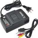 N64 Power Supply,AC Adapter Power Supply and AV Composite Video Cable Cord for N64