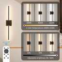 Torchlet Battery Operated Wall Sconce with Remote Control, Dimmable Wall Sconces Set of Two with DIY Independently Rotatable Lamp, 3000K-6000K LED Wall Lights for Living Room, Bedroom, 28.3In, 2 Pack