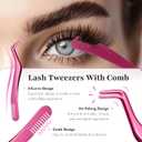 DIY Lash Extensions Kit 280PCS Individual Lashes Clusters,9-16mm MIX 30D Fluffy and Natural False Eyelashes,Wispy and Volumn,with Lash Bond and Seal,Tweezers,Glue Remover,Easy Use At Home