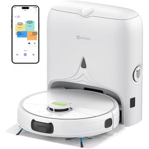 V5 PRO Robot Vacuum and Mop Combo, 10000Pa Suction, Self-Emptying Station, LDS Laser Navigation, Tangle-Free Brush for Pet Hair, Deodorizing Spray, Liftable Mop