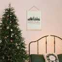Jvpke Christian Christmas Tree Wall Decor - Bible Verse Scripture Art With Wooden Poster Hanger - Merry Christmas Decorations, 12x16 Inches