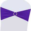 25 PCS Stretch Chair Sashes Bows Chair Bands with Buckle for Wedding Hotel Banquet Birthday Party Decorations - Purple