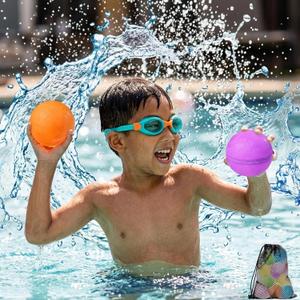 Reusable Water Balloons - 12 PCS Quick Fill Refillable Water Balloons for Kids & Adults - Soft Silicone Water Bombs for Summer Pool Parties, Backyard Games & Outdoor Water Fun (colorful)