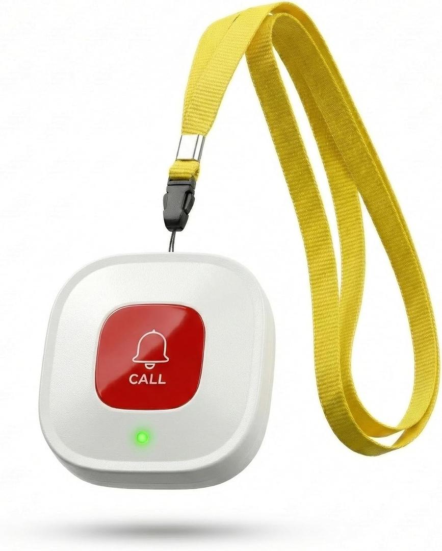 PILSAMAS 100 Days of School Costume Accessories, Fake Emergency Call Button Prop for Old Man & Lady Costume, Silent Medical Alert Style Necklace, Funny Gag Gifts for Kids, Coworker, Grandma, Grandpa
