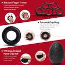 Hand Grip Strengthener Set with Piano Finger Exerciser, Silicone Trainer, Grip Ring, TPE Ball, 5 Pieces