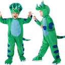 Morph Triceratops Costume For Kids, Toddler Dinosaur Outfit, Halloween Dinosaur Costume, T-Rex Dress Up (4-6 Years)