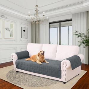 hyha Waterproof Dog Blanket, Reversible Pet Bed Blanket, Soft Sofa Couch Cover for Dogs Washable, Waterproof Pet Couch Covers for Sofa Puppy Cats Furniture Protector(22"D x 67.3"W x 13"H, Dark Grey)