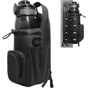 Magnetic Gym Bag for Men and Women, Magnetic Water Bottle Holder for Gym, Small Gym Bag, Gym Gifts for Women and Men (Black, <40 OZ)