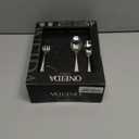 Oneida Silverware Set For 8, Flight 45-Piece Everyday Flatware Set with Serving Utensils, Service For 8, 18/0 Stainless Steel, Dishwasher Safe, Knives Spoons and Forks Set, Dining (Silver, 45 pieces)