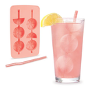 ICE CUBE TRAYS With Straw Mold Citrus Form Summer Coctail Lemonade Party 