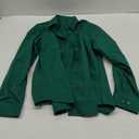 siliteelon Womens Button Down Dress Shirts Long Sleeve Women Work Shirts Regular Fit Cotton Button Down Shirts for Women, Green, Size: M