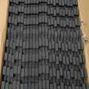 SUPERJARE 0.56'' Thick 24 Pcs 96 Sq Ft Rubber Top Exercise Equipment Mats, High Density EVA Foam Mats with Rubber Top, Interlocking Gym Flooring for Home Gym, Protective Workout Mat, Black/Blue