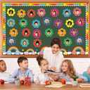 gisgfim 80Pcs Colorful Flower Cutouts Spring Decorations Bulletin Board Floral Paper Cut-Outs Classroom Decor for Back to School Boy Girl DIY Craft Photo Wall Kindergarten Preschool Party Favor Supply