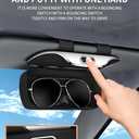 GDQ Sunglasses Holder for Car Visor Glasses Case|Car Sunglass Holder|Eyeglass Holder|Press Silent Shockproof Dustproof (Beige)