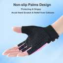 Girls Fingerless Bike Gloves, Sport Gloves for 4-10 Year Girls Monkey Bars Rock Climbing Cycling Biking Fishing (Green)