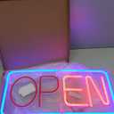 Bright neon LED "Open" sign, On/Off switch, Plug in electric sign for bar, only 2 words light up