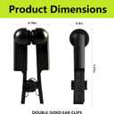 Ear Clip Electrodes,Rubber Ear Clip Accessories Compatible for Tens 7000,(Black)