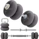 YOTTOY Weights Dumbbells Set,Free Weight Set with Connector, 4 in1 Dumbbells Set Used as Barbell, Kettlebells, Push up Stand, Weight Plate, Fitness Exercises for Home Gym