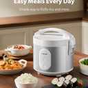 TOSHIBA Rice Cooker & Steamer Simple 5.5 Cup(Uncooked) with Steaming Basket, Removable Non-Stick Inner Pot & Inner Lid, for Soups, Stews, Grains&Oatmeal, One Touch&Keep Warm Function, Silvery White