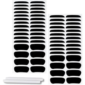100 Pairs Sports Eye Black Stickers Set for Softball, Football, Lacrosse, Baseball Party Favors - Eye Stickers with 2 Pencils for Party Game Day Sports Supplies (Black)