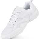 Cheer Shoes for Youth Girls White Cheerleading Athletic Dance Shoes Tennis Sneakers for Competition Sport Training