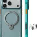 TORRAS Ostand Q3 Air for iPhone 17 Pro Max Case with 360 Magnetic Stand, Fit for MagSafe, Mil-Grade Drop Tested, Camera Control Button, Shockproof Phone Case for iPhone 17 Pro Max 6.9", Glacier Sprint